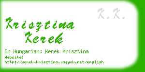 krisztina kerek business card